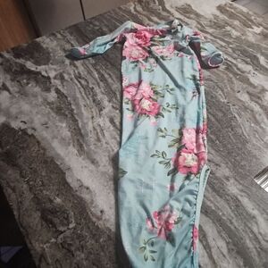 Posh Peanut Pink and Green Floral Baby Dress